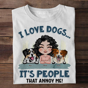 I Love Dogs It's People That Annoy Me, Personalized Dog Shirt, Gift For Dog Lovers - Shirts - GoDuckee
