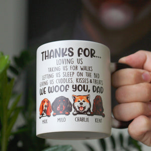 We Woof You Dad Personalized Dog Dad Magic Mug Gift For Dog Lovers - Magic Mug - GoDuckee