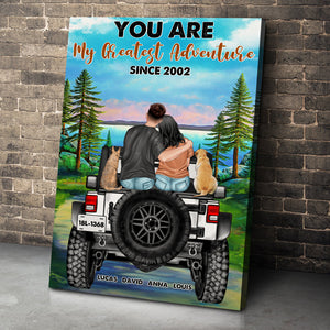 You Are My Greatest Adventure Personalized Couple Canvas Print - Poster & Canvas - GoDuckee