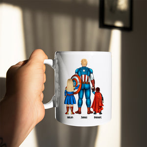 No Matter How Big We Get We Will Always Reach For You, Family Dad White Mug Gift - Coffee Mug - GoDuckee
