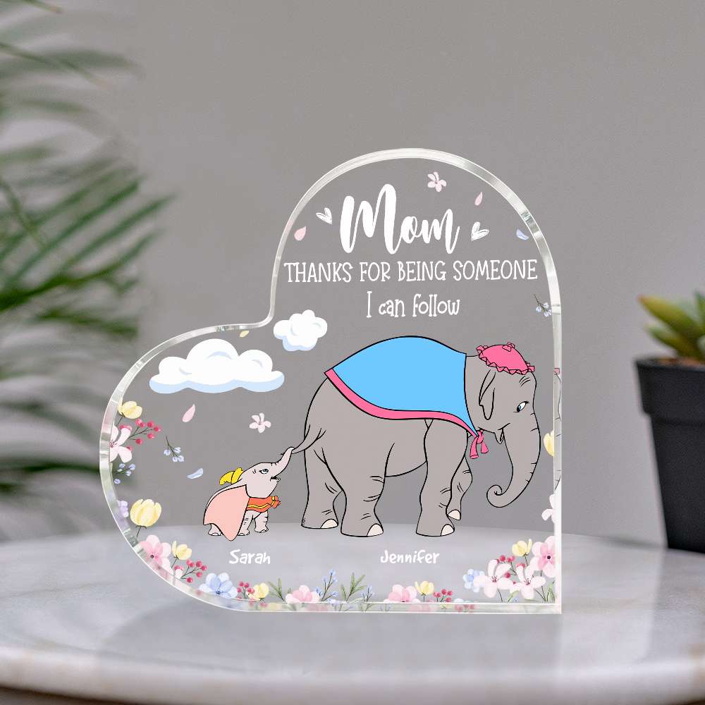 Mother's Day Personalized Heart Shaped Acrylic Plaque 07NAHN220323 - Decorative Plaques - GoDuckee