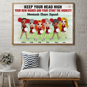 Personalized Cheerleading Girls Poster - Keep Your Head High - Poster & Canvas - GoDuckee