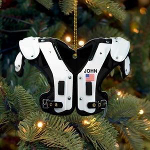 American Football Shoulder Pads - Personalized Christmas Ornament - Ornament - GoDuckee