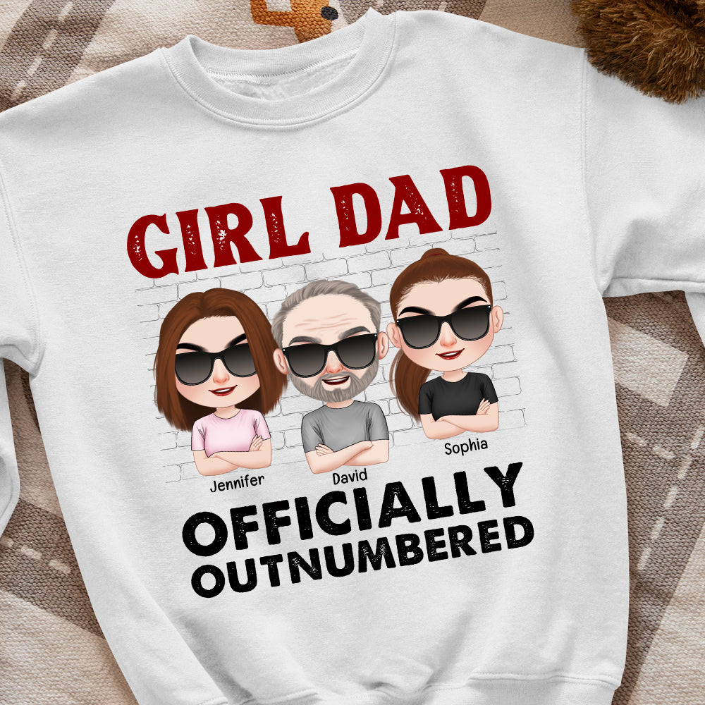 Girl Dad, Gift For Dad, Personalized Shirt, Daughter And Dad Shirt, Father's Day Gift - Shirts - GoDuckee
