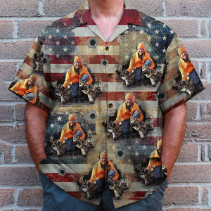 Custom Hunting Photo Hawaiian Shirt, Gift For Hunting Lovers - Hawaiian Shirts - GoDuckee