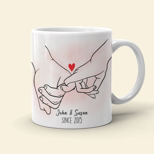 I Pinky Promise To Always Be By Your Side Personalized Couple Mug, Gift For Couple - Coffee Mug - GoDuckee