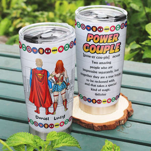 Power Couple - Personalized Tumbler for Same Sex Couple - Tumbler Cup - GoDuckee