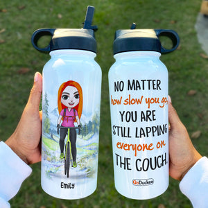 Personalized Cycling Water Bottle - You Are Still Lapping Everyone On The Couch - Water Bottles - GoDuckee