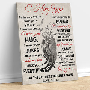 I Miss You Personalized Canvas Print, Memorial Gift - Poster & Canvas - GoDuckee