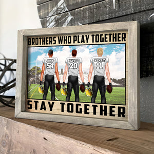Personalized American Football Brothers Poster - Brothers Who Play Together - Poster & Canvas - GoDuckee