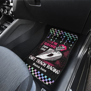 Personalized Dirt Track Racing Girl Car Mats - I'm Going For The Dirt Track Racing - Doormat - GoDuckee