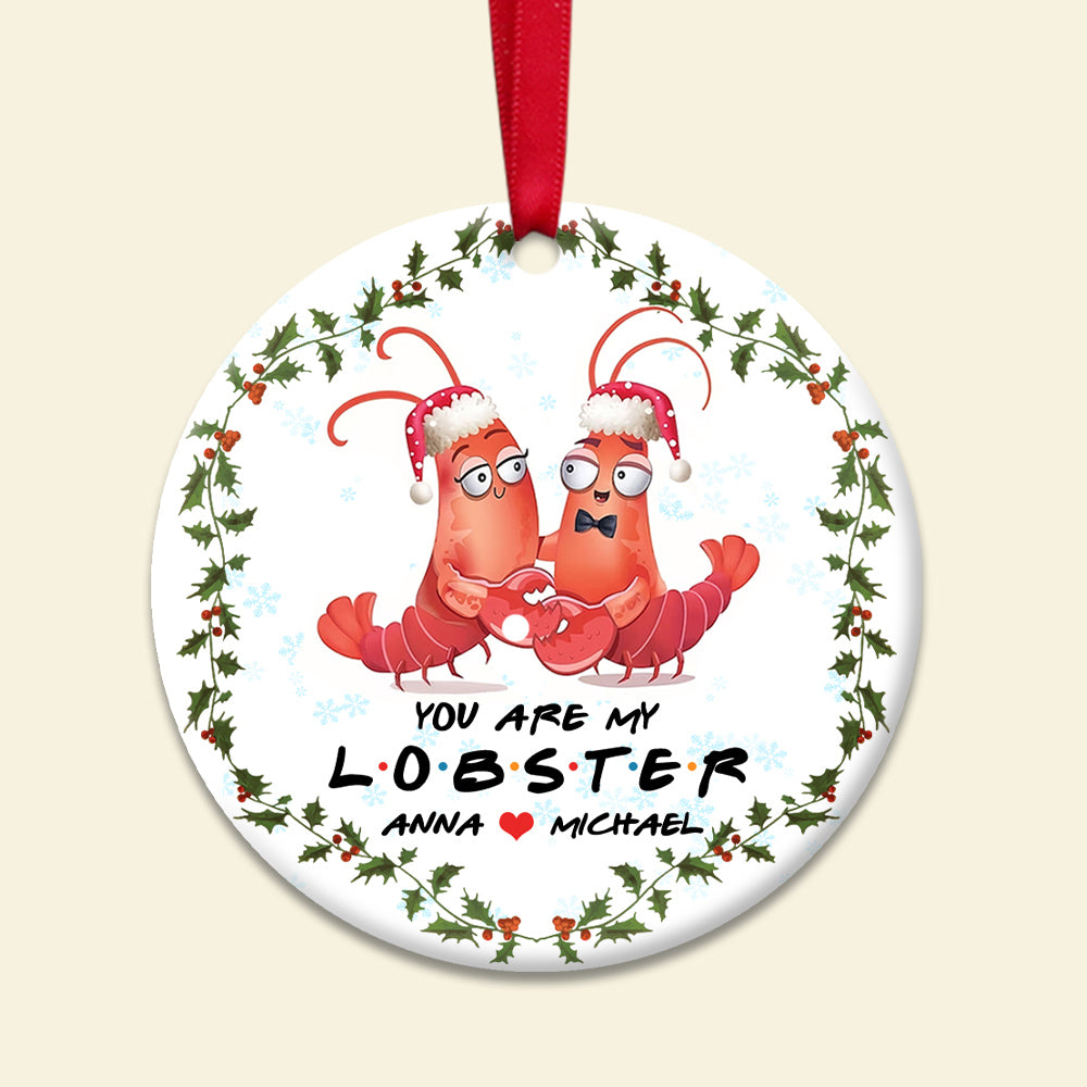 You Are My Lobster Personalized Ceramic Ornament, Gift For Ornament - Ornament - GoDuckee