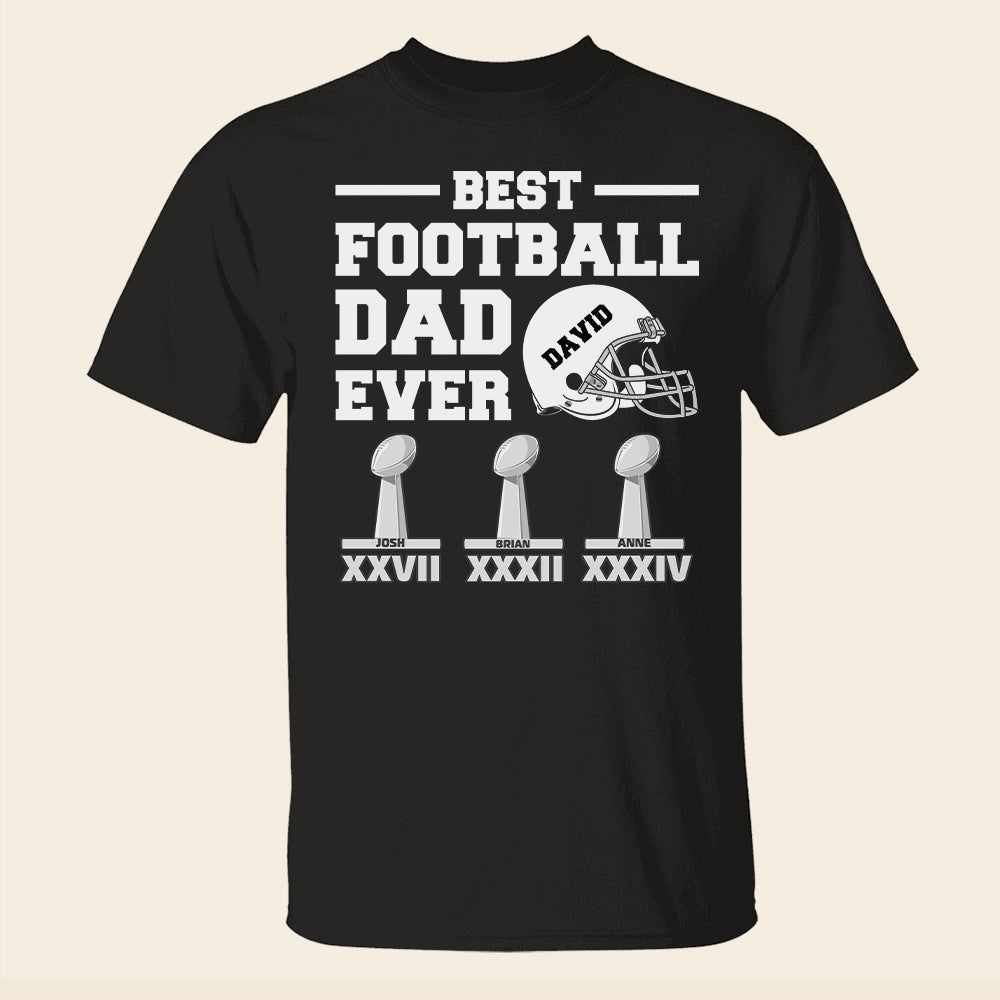 Best Football Dad Ever Personalized Football Dad - Shirts - GoDuckee