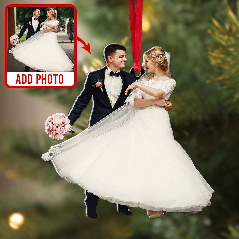 Couple Wedding Anniversary Personalized Acrylic Ornament,Christmas Gift - Ornament - GoDuckee