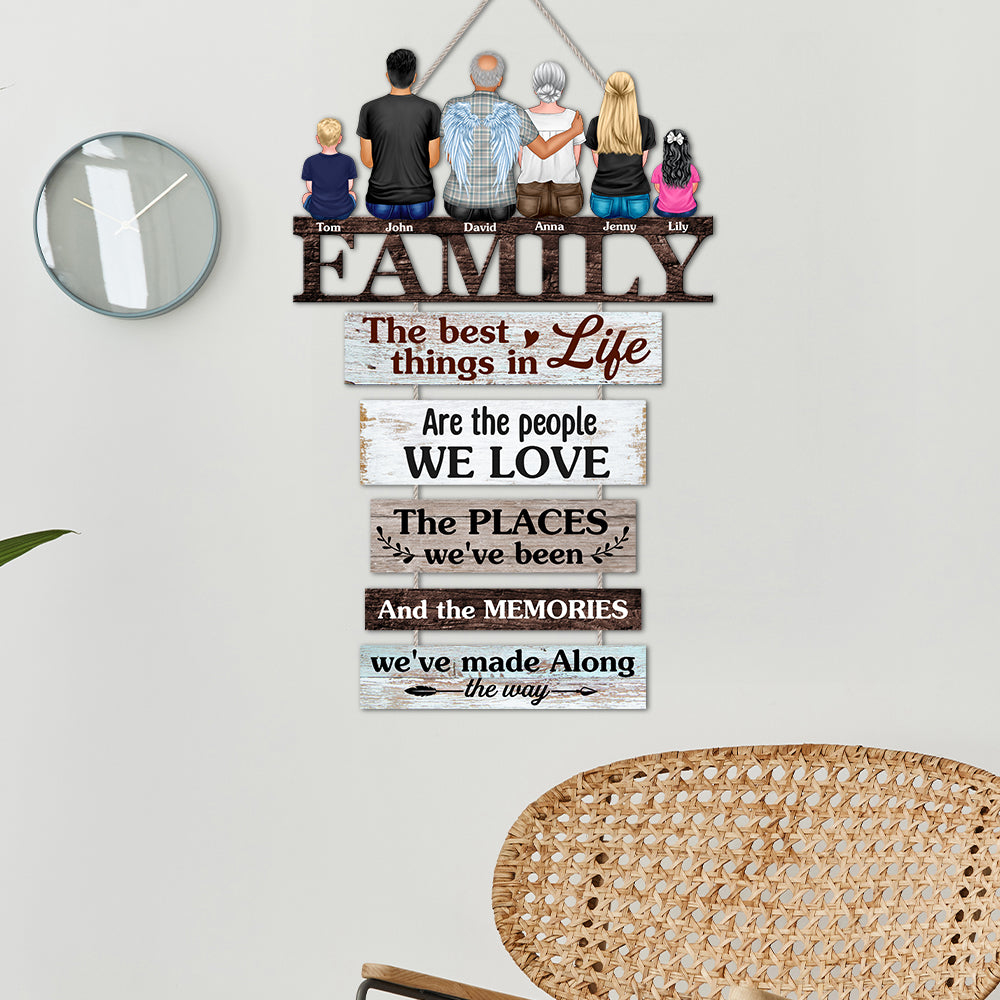The Best Things in Life are The People We Love Personalized Family Pallet Wood Sign Gift For Family - Wood Sign - GoDuckee