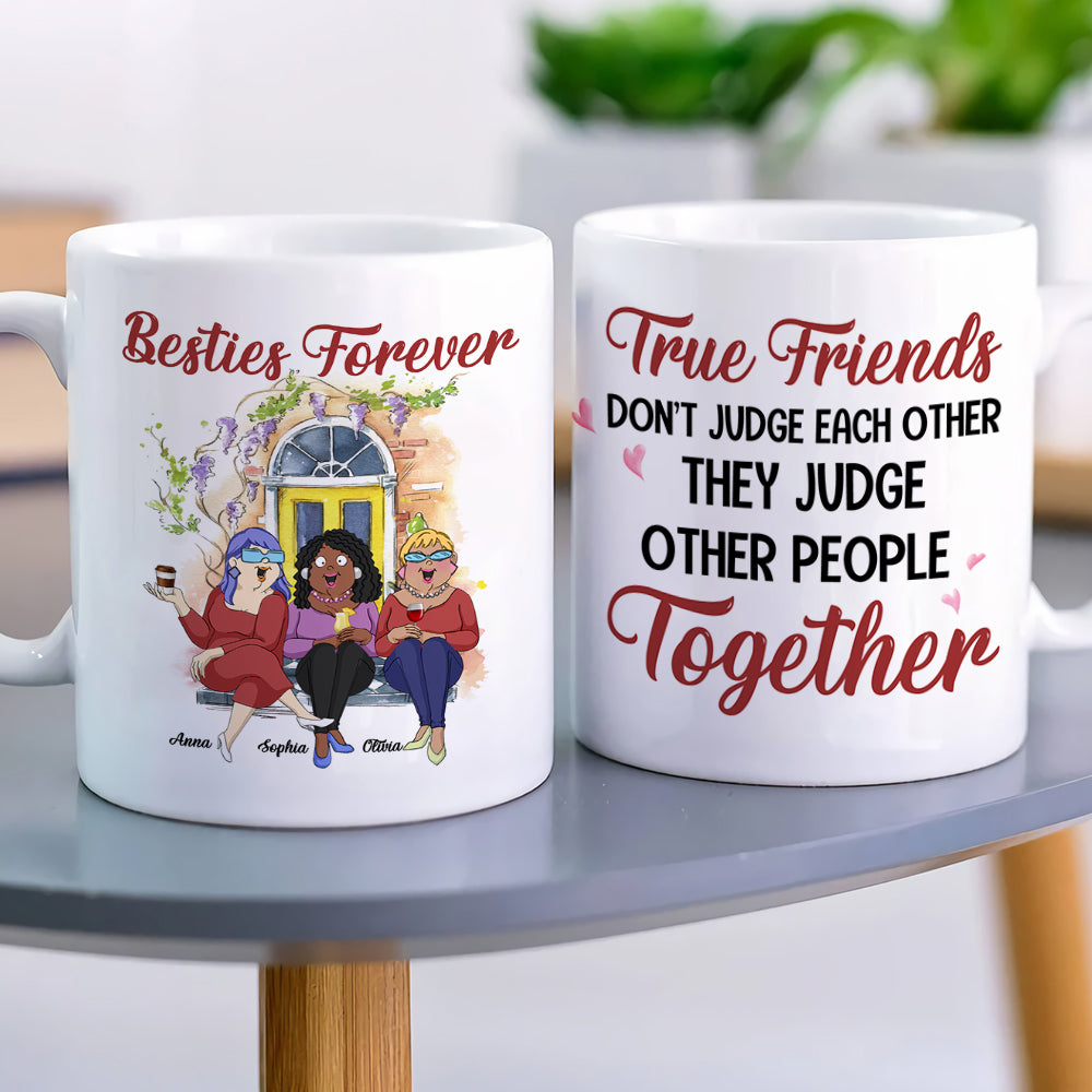 Besties Forever Personalized Mug,Gift For Friends - Coffee Mug - GoDuckee