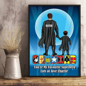 Grandad - You Are My Favourite Hero Personalized Canvas Print, Gift For Father - Poster & Canvas - GoDuckee