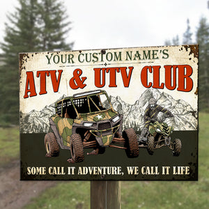 UTV & ATV Car Metal Sign - UTV & ATV Club - Camo Pattern - Metal Wall Art - GoDuckee