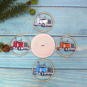 Trucker Semi Truck SORMHC, Personalized 3D Ornament - Ornament - GoDuckee