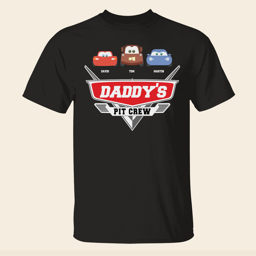 Goduckee Dad's Pit Crew Personalized Shirts, Gift for Father, Grandpa