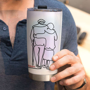 Never Stop Saying I Love You, Old Couple Forever Personalized Tumbler - Tumbler Cup - GoDuckee