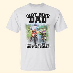 Dirt Bike Dad Just Like Normal Dad But Much Cooler Personalized Motocross Dad Shirts - Shirts - GoDuckee