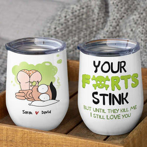 Your Farts Stink, Gift For Couple, Personalized Mug, Funny Couple Gift, Anniversary Gift - Coffee Mug - GoDuckee