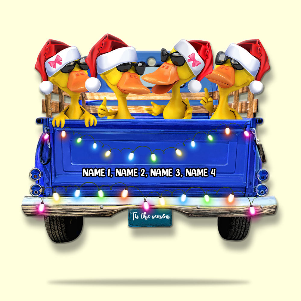 Pickup Truck Duck - Personalized Christmas Ornament - Christmas Gift For Best Friends - Ornament - GoDuckee