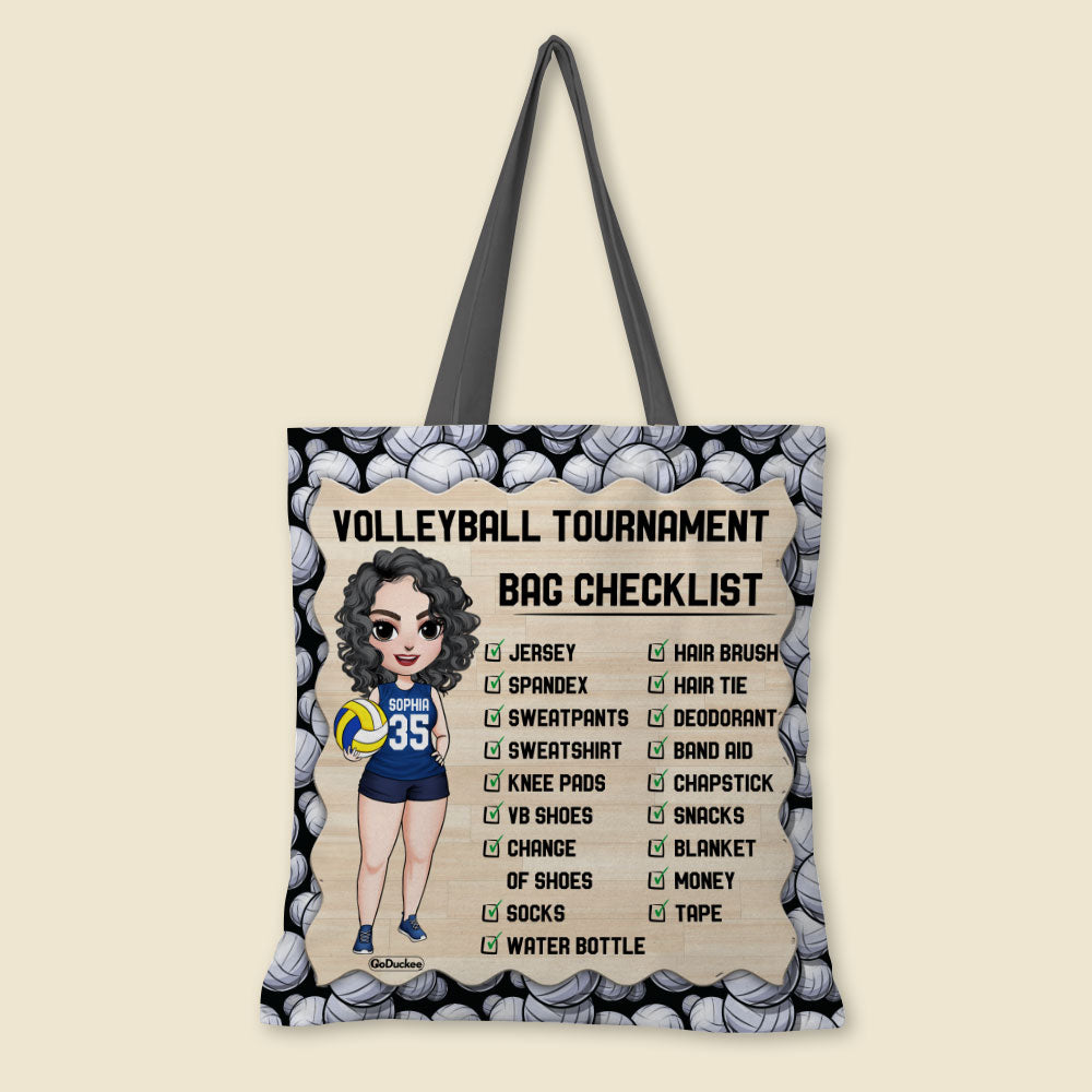 Personalized Volleyball All Over Tote Bag - Volleyball Tournament Bag Checklist - Tote Bag - GoDuckee