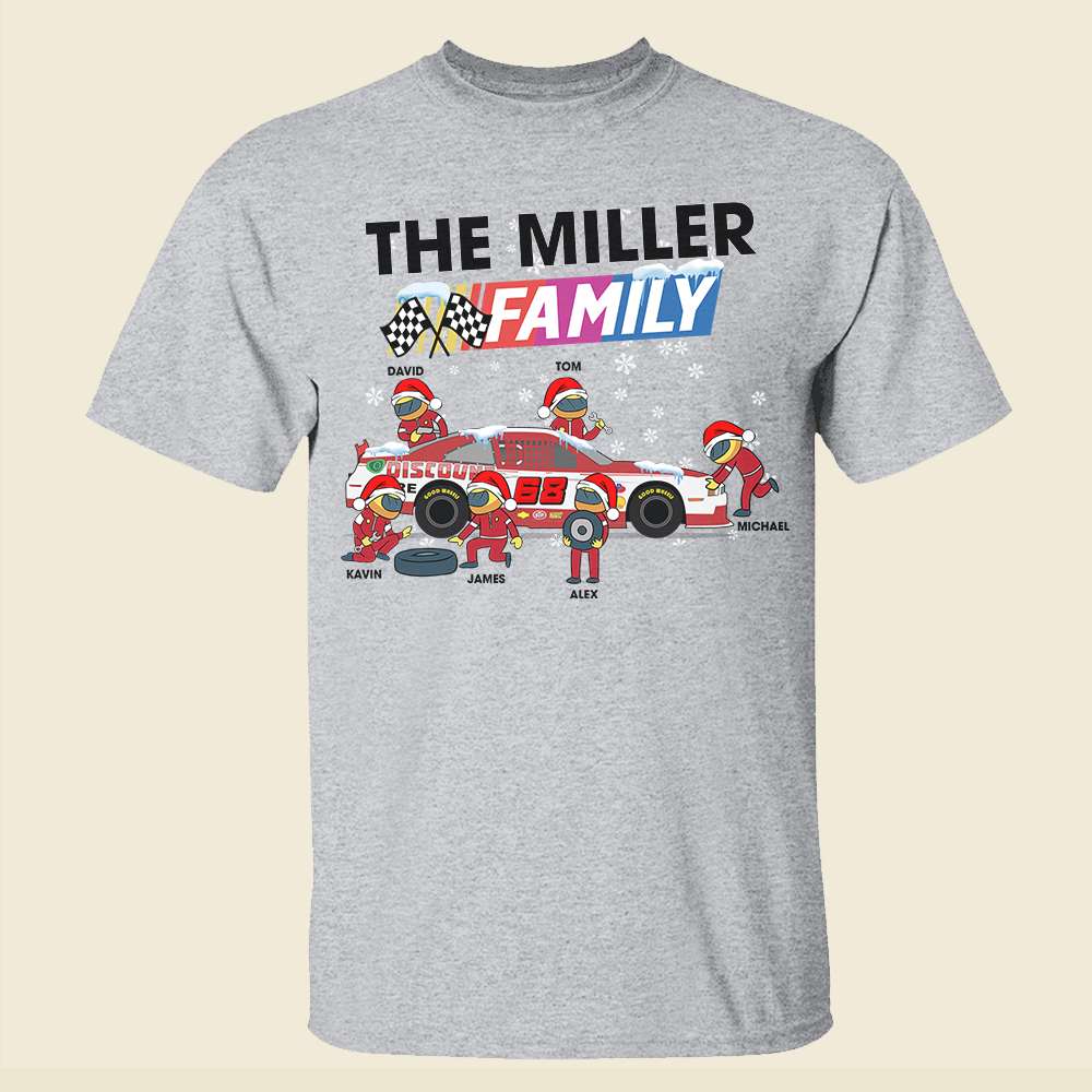 Personalized Team Shirts, Christmas Gift for Racing Family - Shirts - GoDuckee