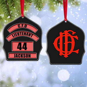 Fire Protection Fire Department Logo, Personalized Shape Ornament - Ornament - GoDuckee