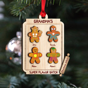 Personalized Family Gingerbread Ornament, Christmas Tree Decor - Ornament - GoDuckee