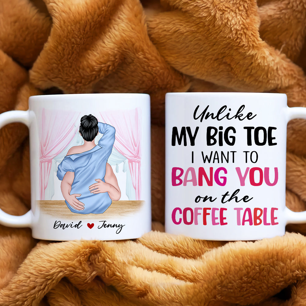 Personalized Couple Mug, I Want Bang You On The Coffee Table - Coffee Mug - GoDuckee