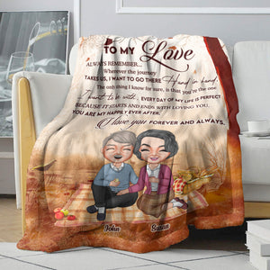 I Love You Forever And Always, Hand In Hand Couple Valentine Happy Day Blanket - Blanket - GoDuckee
