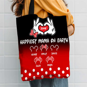 Personalized Mother's Day Tote Bag - Happiest Mama On Earth - Tote Bag - GoDuckee