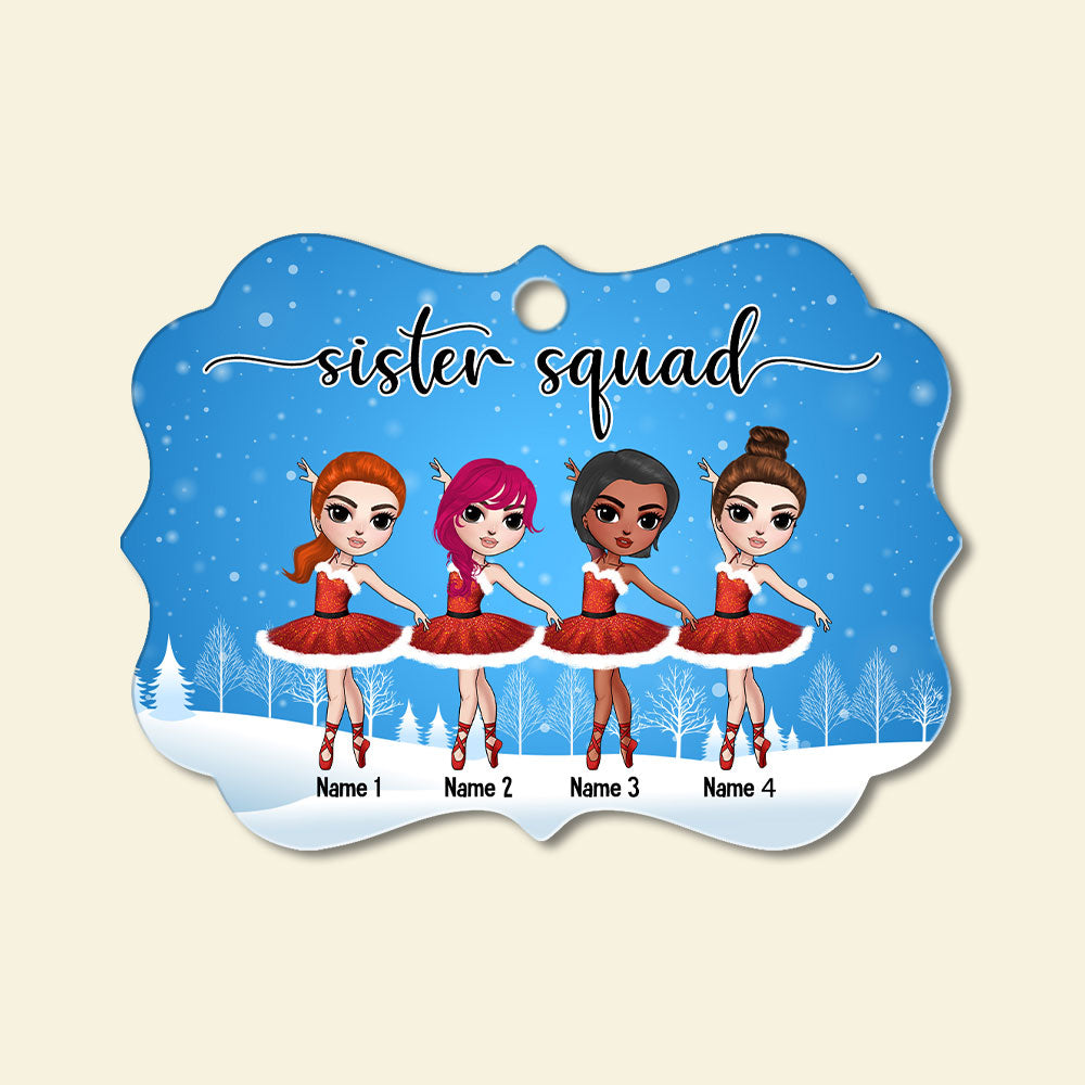 Ballet Sister Squad Personalized Ornament Gift For Ballet Friends - Ornament - GoDuckee