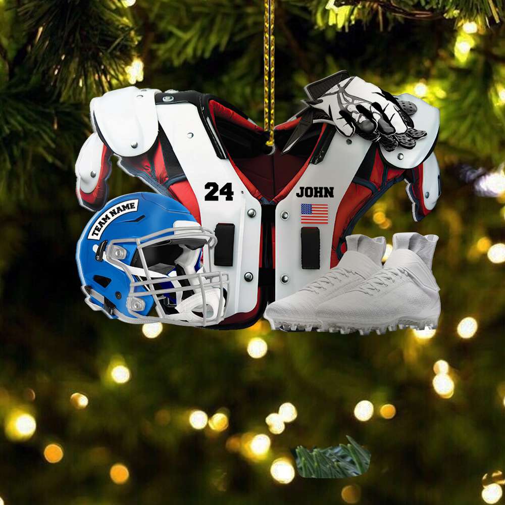 American Football Ornament, Personalized Ornament, Gift For Football Fans - Ornament - GoDuckee