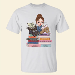 Custom Book Titles Personalized Writer/Author Shirt, Gift For Book Lovers - Shirts - GoDuckee