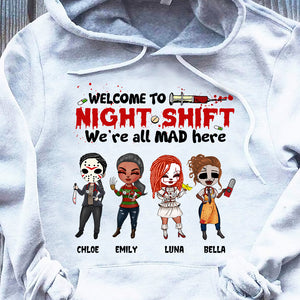 Personalized Horror Gifts For Nurse Girl Doll, Welcome To Night Shift - Custom Shirts - Shirts - GoDuckee