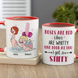Roses Are Red, Lilies Are Whitty, Gift For Couple, Personalized Mug, Naughty Couple Mug, Anniversary Gift - Coffee Mug - GoDuckee
