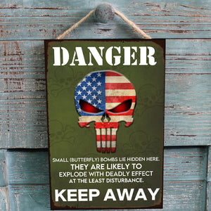 Danger Keep Away - Military Metal Sign - Metal Wall Art - GoDuckee