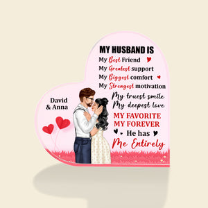 My Husband Is My Best Friend Personalized Couple Plaque, Gift For Couple - Decorative Plaques - GoDuckee