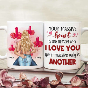 Your Massive Heart Is One Reason Why I Love You Personalized Couple Mug, Gift For Couple - Coffee Mug - GoDuckee