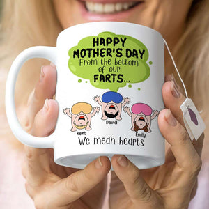 From The Bottom Of Our Farts, Personalized Coffee Mug, Love Mom Coffee Mug, Mother's Day, Birthday Gift For Mom - Coffee Mug - GoDuckee