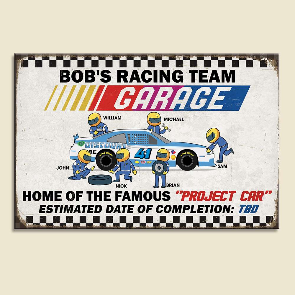Home Of The Famous Project Car Personalized Racing Metal Sign - Metal Wall Art - GoDuckee