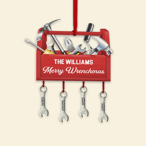 Mini Box & Wrenches Personalized Mechanic Family Ornament, Christmas Tree Decor - Ornament - GoDuckee