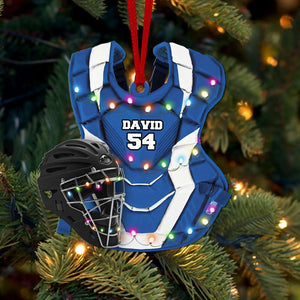 Baseball Clothes With Christmas Light - Personalized Christmas Ornament - Ornament - GoDuckee