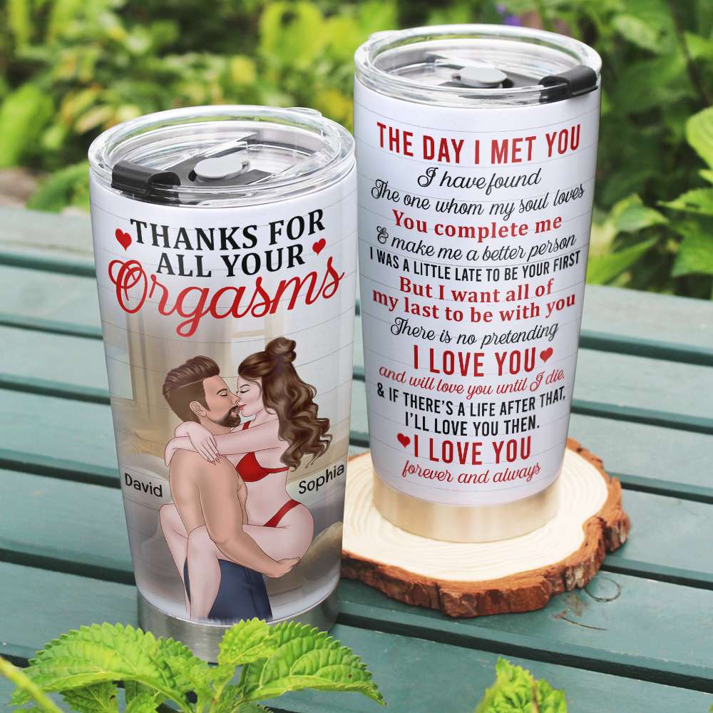 Love You Forever And Always Personalized Tumbler, Gift For Husband, Couple Romantic Kissing Tumbler, Anniversary, Birthday Gift - Tumbler Cup - GoDuckee