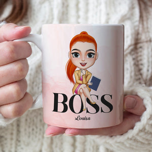 Boss Lady Knows More Than She Says Personalized Boss Lady Mug - Coffee Mug - GoDuckee