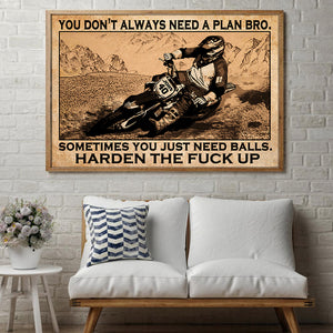 Personalized Motocross Poster - You Don't Always Need A Plan Bro - Vintage - Poster & Canvas - GoDuckee